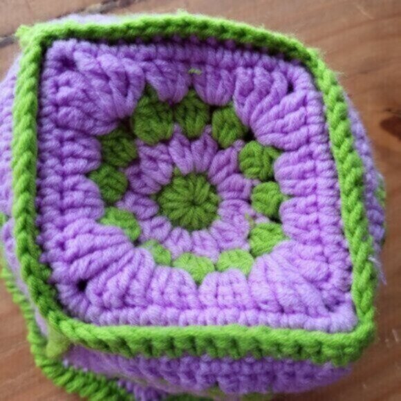 Handmade Crocheted Granny Square  Hat Adult - Picture 4 of 8